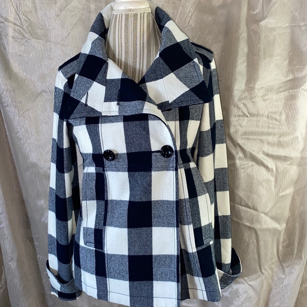 Gap black Plaid jacket nwot